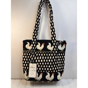 Vintage Vera Bradley Chicken Eggs Chanticleer Villager Small Tote NWT Retired